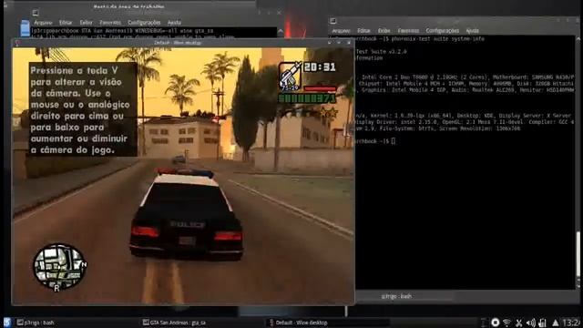 Linux Gaming Intel GMA 4500MHD - GTA San Andreas смотреть онлайн