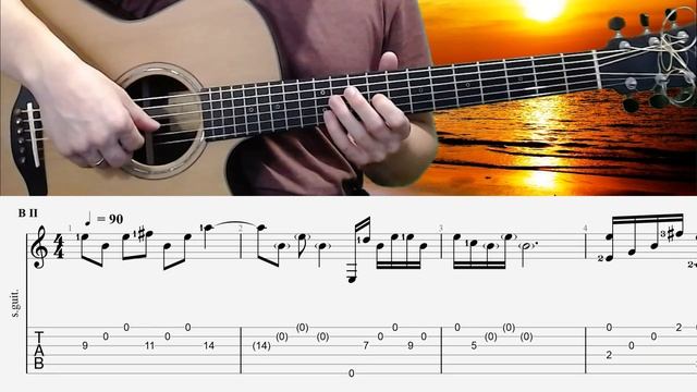 Gorky Park - Two Candles (guitar + tabs) | Парк Горького - Две свечи (гитара + табы) смотреть онлайн