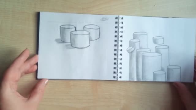 Учусь рисовать по книге. Одиннадцатый день. Цилиндры_ продвинутый уровень смотреть онлайн
