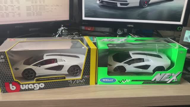 Обзор моделей Lamborghini Countach LPI 800-4 в масштабе 1:24 от Bburago и Welly смотреть онлайн