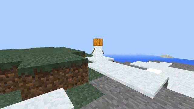 Толстожёпый снеговик. Прикол в майнкрафте.