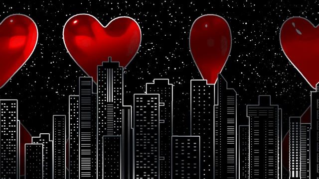 Анимация контуров зданий. Панорама города. Дом. Квартира. Фон в 4K. смотреть онлайн