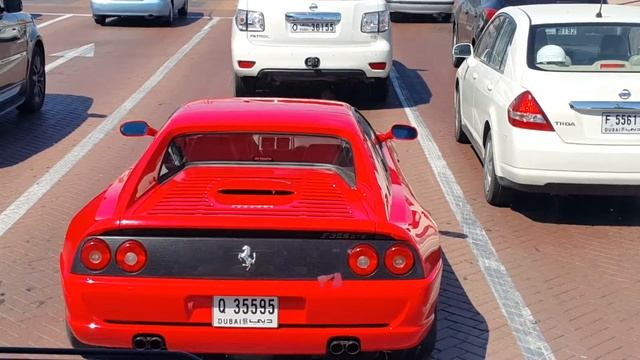 Ferrari F355 GTS driving in Dubai 19.04.2016 смотреть онлайн