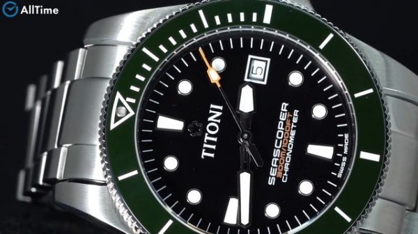 Обзор часов Titoni 83300-S-GN-702. Швейцарские механические наручные часы. AllTime