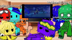 Привет всем, и это реакция радужных друзей на смешное видео