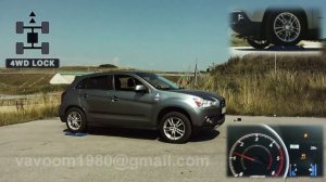Mitsubishi ASX с системой контроля тяги при скорости ниже 15 км/ч - диагональный тест на роликах