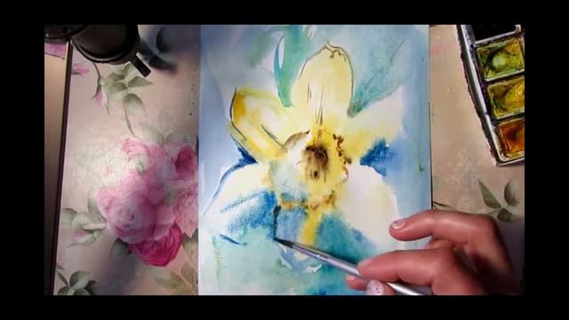 Мастер-клас акварельной живописи от Ольги Руссу. Narcissus/ Watercolor / Olga Russu смотреть онлайн