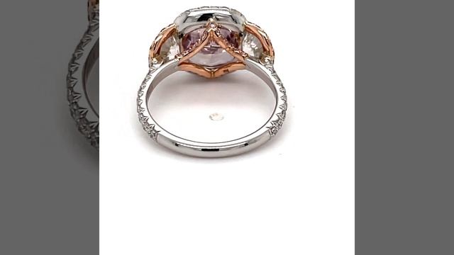 3.01 Carat, Cushion Modified Brilliant Diamond, Natural Fancy Intense Purple-pink, Clarity Si1.