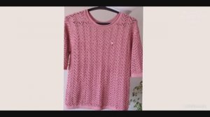 Легкий узор  ЗИГ - ЗАГИ на джемпере. / + схема./