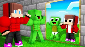 Майки и Джей Джей стали сильными соперниками— Мультик с Персонажами Майнкрафт