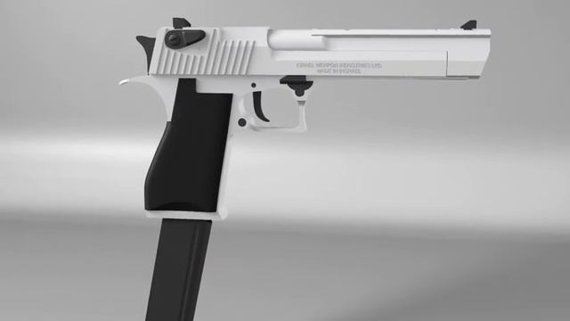 Desert eagle 3D model in Cinema 4D смотреть онлайн