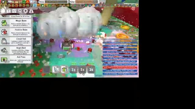 ФАРМ в красной пыльце Bee Swarm Simulator