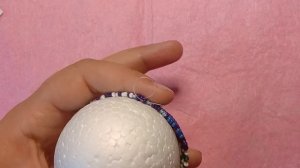 🐍МК Шарик "С Новым годом 2025"🐍на 6 см Мозаичное плетение Часть 3