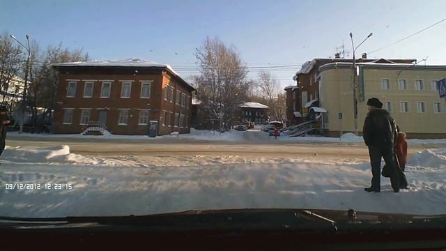 Собака танцует (видеорегистратор) - Dog dancing on the road смотреть онлайн