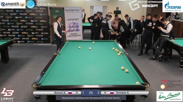 Белый А. - Головин Е. | Международные соревнования 2023 "Московская весна", мужчины смотреть онлайн