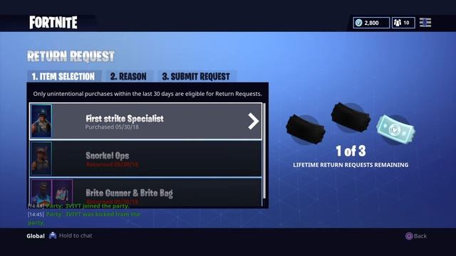 Refund system is back... Tutorial how to refund cosmetics n skins 2018 FREE VBUX смотреть онлайн