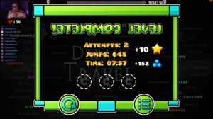 Реакция DeCody на прохождение демонов в Geometry Dash