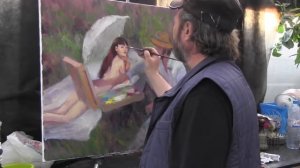 Художник Игорь Сахаров, обнаженная на пленэре, импрессионизм, масляная живопись