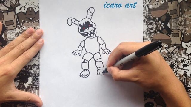 Como dibujar a mini springtrap | how to draw plush trap | five nights at freddy's 4 смотреть онлайн