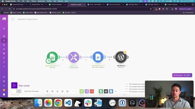 Смотрите, как я создаю AI-синдикатор контента для WordPress с помощью Make