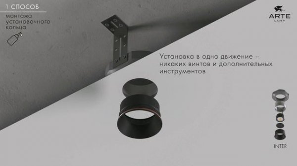 Новинка - безрамочные светильники для натяжного потолка из ПВХ серии INTER от ARTE Lamp™