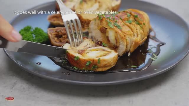 Фаршированная куриная грудка с инжиром и сыром смотреть онлайн