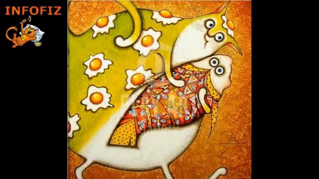 Забавные коты - художник Алена Крутоголова :: Funny cats - artist draws смотреть онлайн