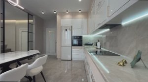 Видеообзор квартиры с ремонтом и мебелью по проекту