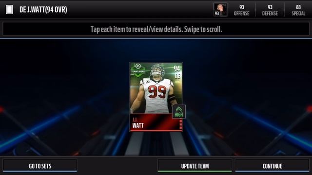 Madden Mobile | #TOTW JJ Watt | MAN-I-MAL!!! смотреть онлайн