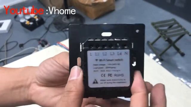 VHOME wifi/RF433 wireless wall touch switch can link EV1527 remote control for sonoff app смотреть онлайн