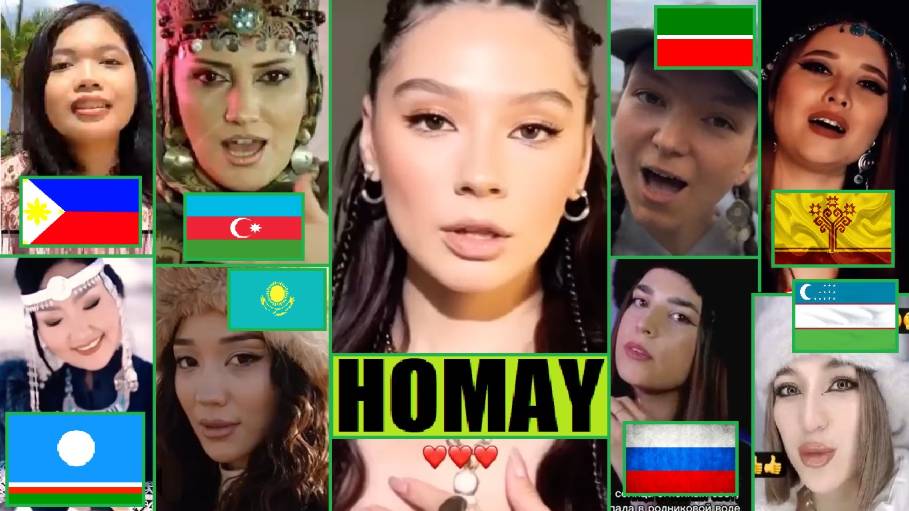 ПЕСНЯ HOMAY: НА ФИЛИППИНСКОМ, АЗЕРБАЙДЖАНСКОМ, ТАТАРСКОМ, АНГЛИЙСКОМ, ЧУВАШСКОМ (AY YOLA, КАВЕР) смотреть онлайн