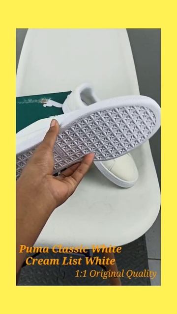 Sepatu Sneakers Puma Classic Suede White Cream List White Unisex 1:1 Original Quality #puma смотреть онлайн
