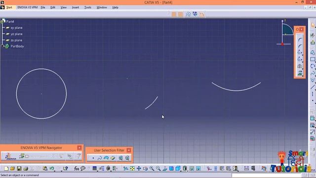 How to use close arc in 2D drawing of catia in hindi смотреть онлайн