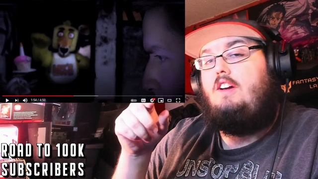 FNAF GLITCHTRAP SONG LIVE-ACTION MUSIC VIDEO [Darkest Desire] - Dawko & DHeusta #FNAF REACTION!!!