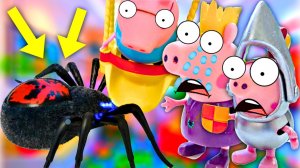 Свинка Пеппа и Паук на Детской Площадке! Веселое видео мультики про игрушки