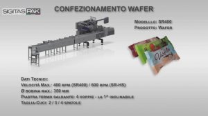 SR400 - Высокоскоростная упаковочная линия вафлей с автоматической подачей