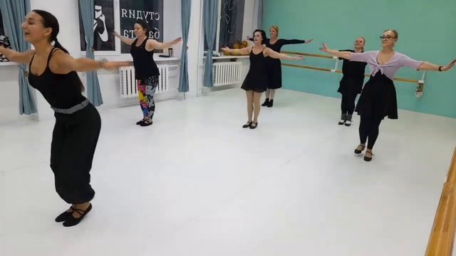 Народный танец запись с занятия студия Эластика
