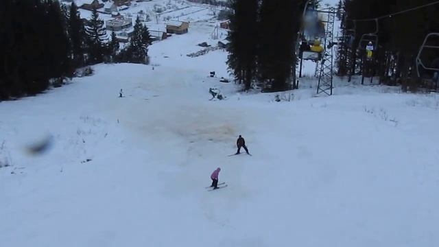 Карпати, Славське, спуск з гори! смотреть онлайн