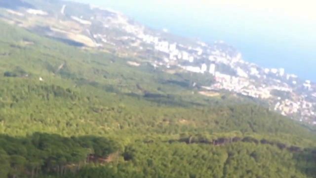 Спуск по канатной дороге Ай-Петри.