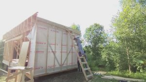 Обшивка боковых стен дома.Мини-дом-каркасник.Участок с нуля.Часть №9