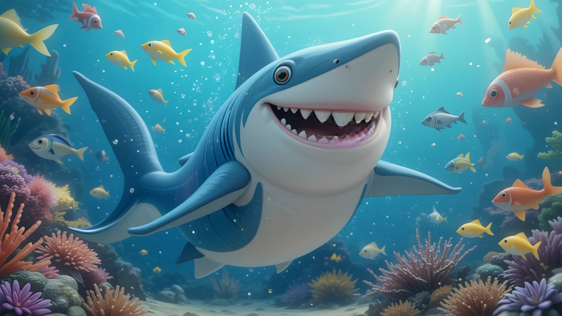 Детские песенки. Песенка про акулу для детей. Музыкальное видео для детей