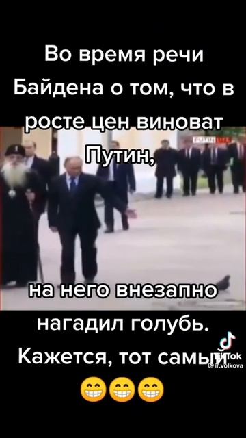 Во время речи Байдена на него нагадил голубь смотреть онлайн