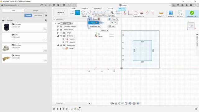 Fusion 360 : 03 : Loft смотреть онлайн