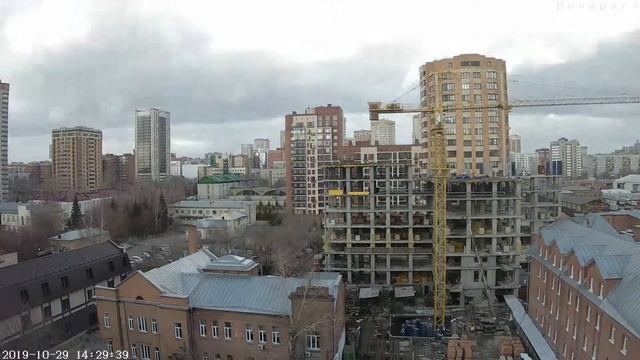 Таймлапс строительства БонАпарт Новосибирск 31/10/2019 смотреть онлайн