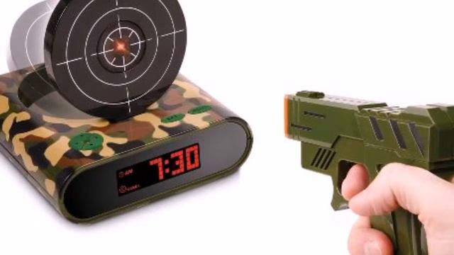 Прикольный Товар из Китая Будильник мишень с лазерным пистолетом с Китайского магазина смотреть онлайн