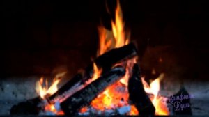 effect-footage bonfire on a black background /Эффект огонь с треском костра на черном фоне