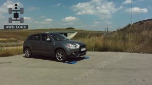 Mitsubishi ASX 4x4 2WD 4WD LOCK Тест полного привода на роликах - RVR Outlander Sport