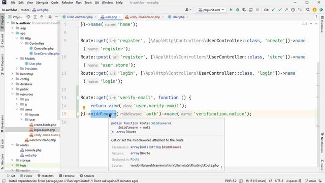 Laravel Authentication. Верификация Email. Урок 4 смотреть онлайн