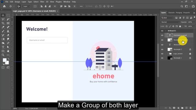 Login Page UI Design in Photoshop | photoshop tutorial for beginners смотреть онлайн