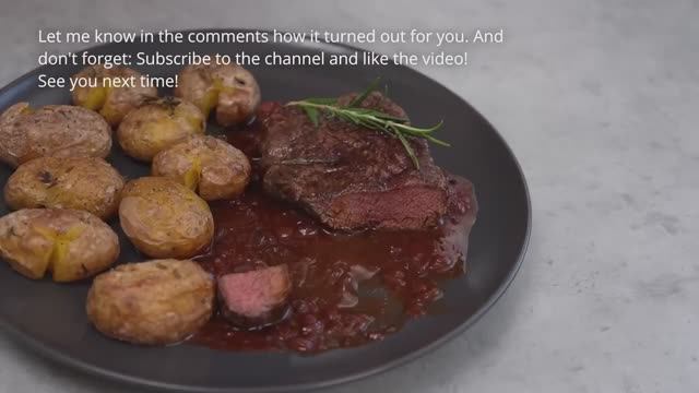 Нежное филе говядины в соусе из красного вина и лука-ша смотреть онлайн